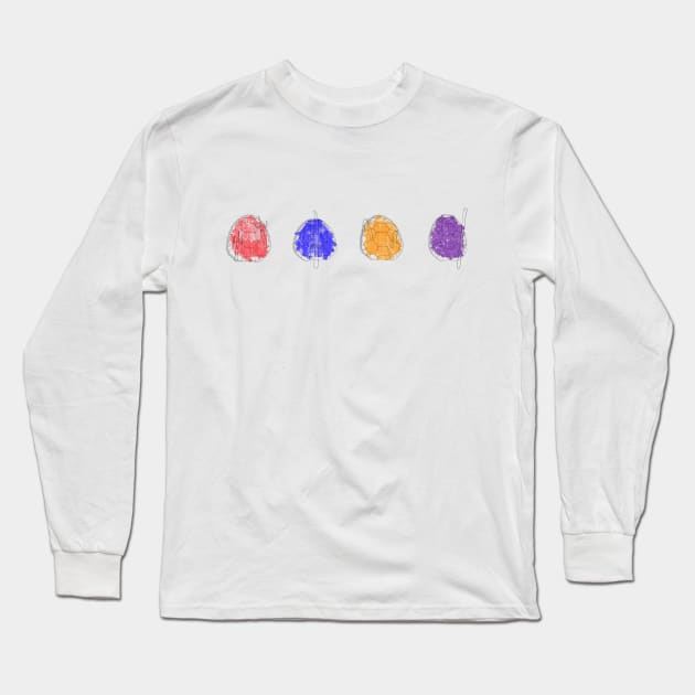 Ninjas in a half shell Long Sleeve T-Shirt by rmantoni33